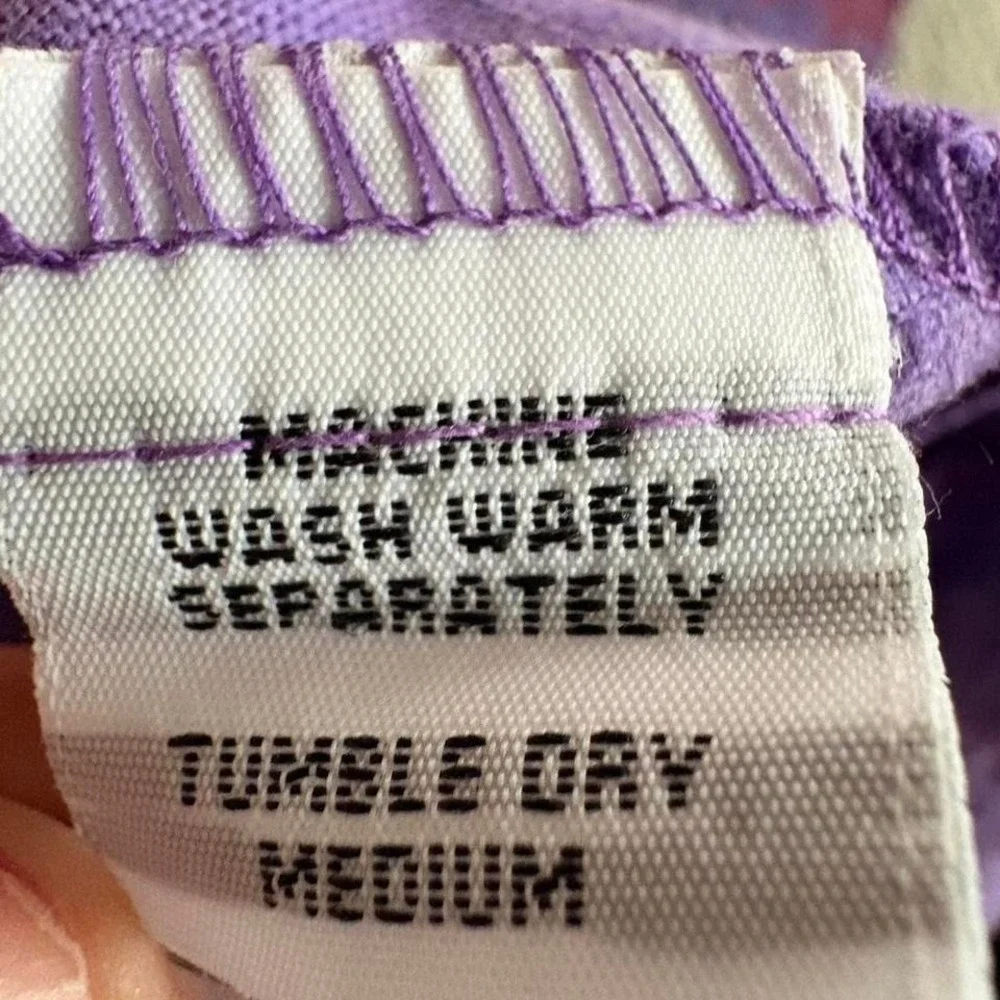 Cut Loose Midi Skirt A-Line Floral Purple Pink Linen Buttons Women's S Low Rise - Picture 7 of 8